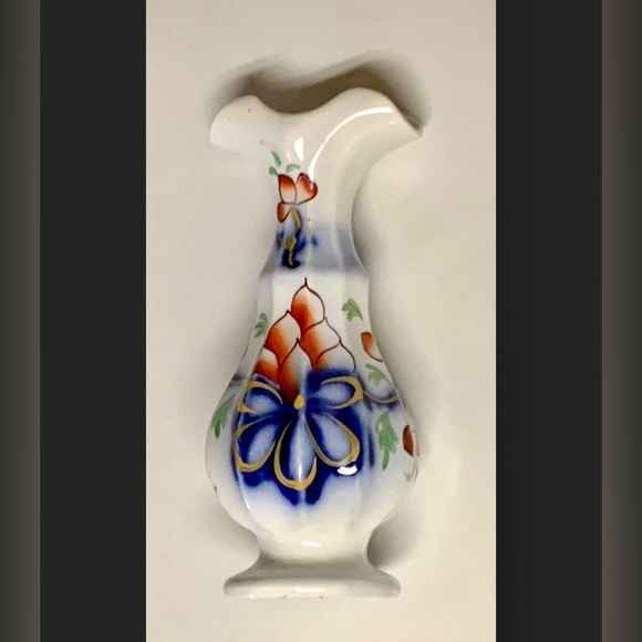 1845 Vintage Ewer Prestatyn Gaudy Welsh 10 Paneled Lustre Bud Vase - Picture 10 of 10